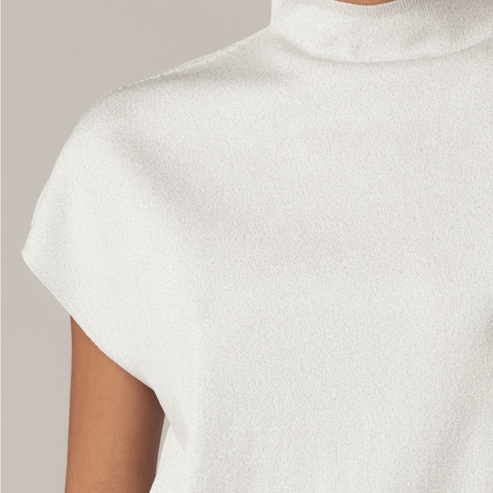 NWT- Pilcro Women’s Light Gray/Silver Turtleneck Sweater - Picture 7 of 7